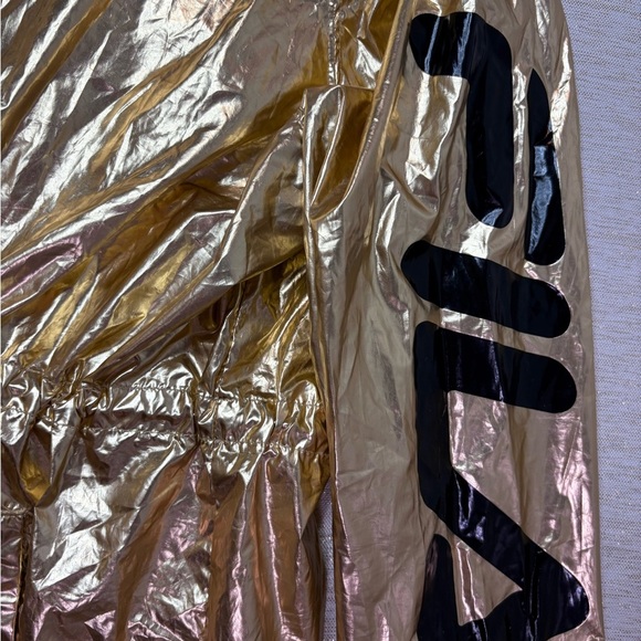 Fila Gold metallic Jacket  windbreaker size medium - Picture 3 of 10